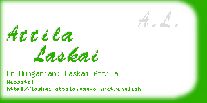 attila laskai business card